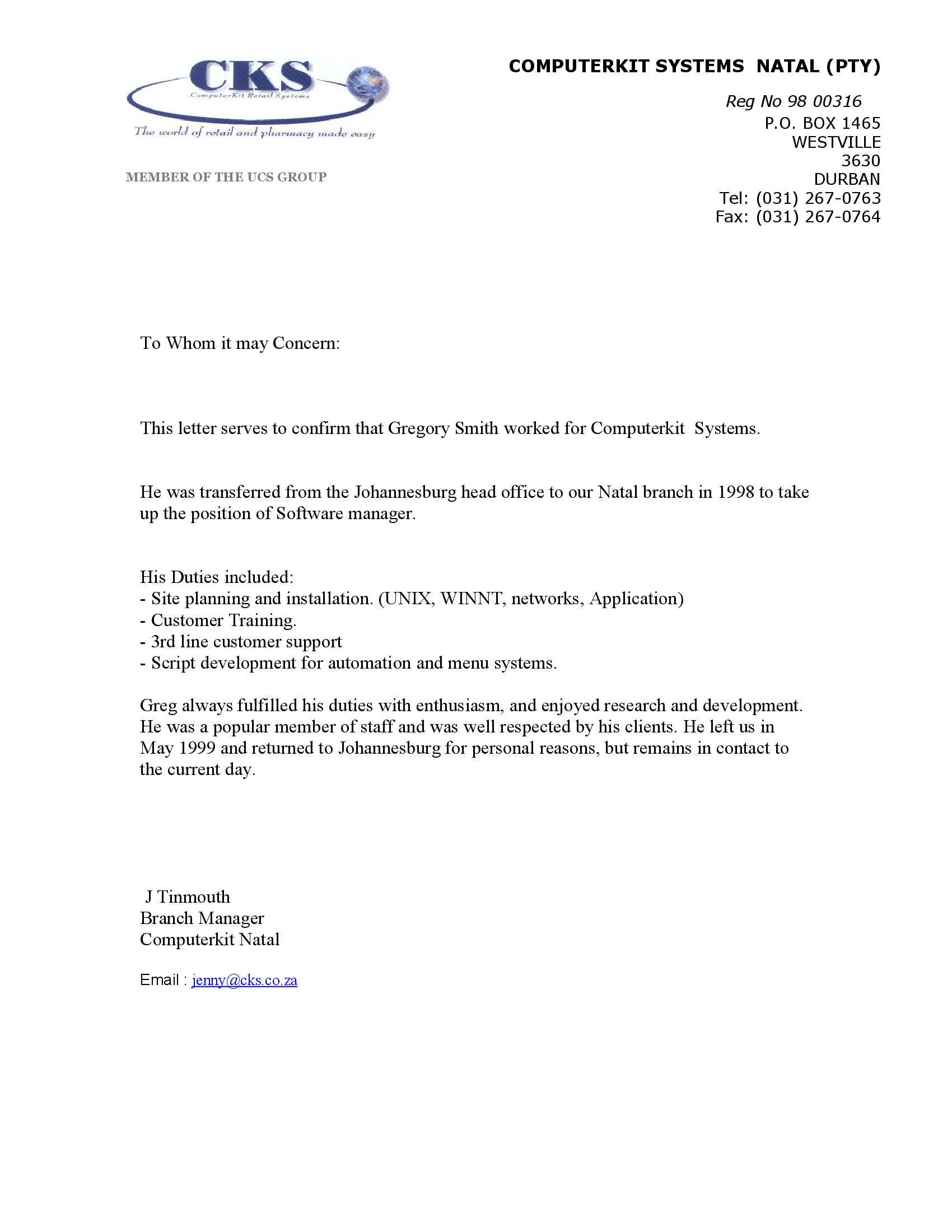 1998 - CKS - Jenny Tinmouth