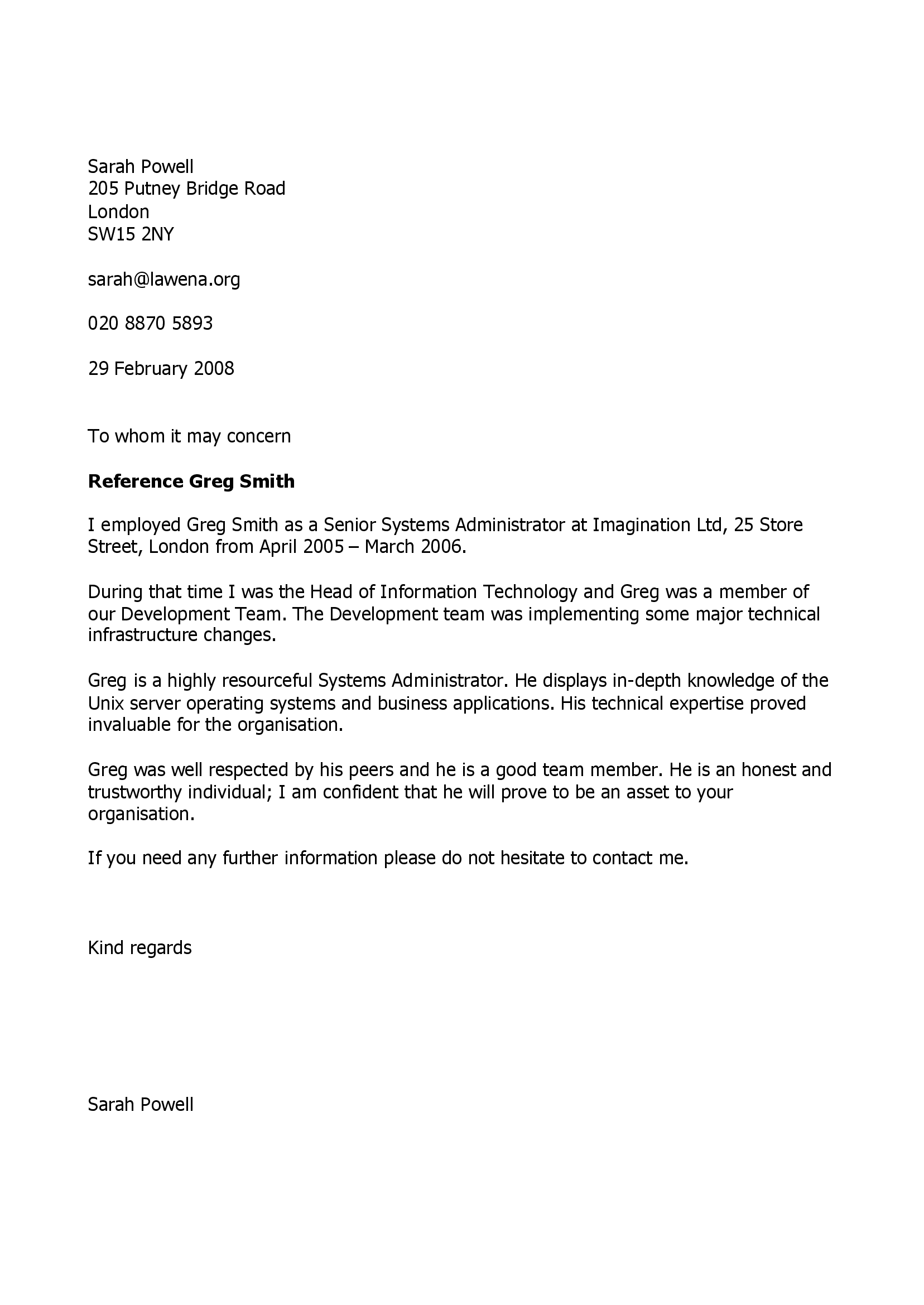 2008 - Imagination - Sarah Powell