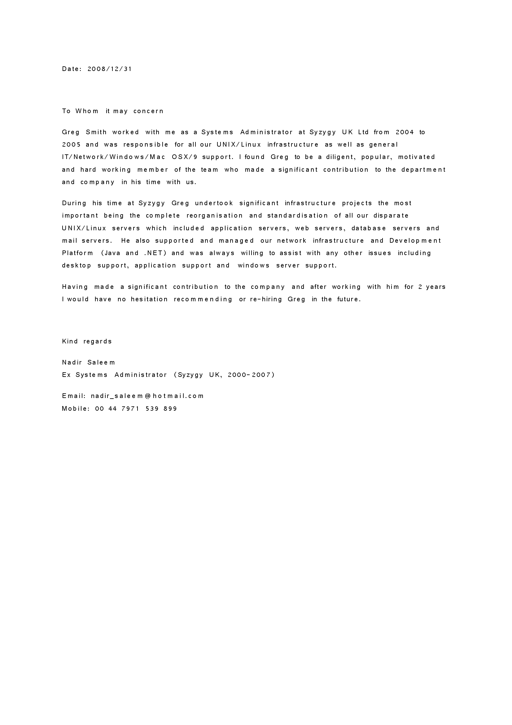 2008 - Syzygy - Nadir Saleem