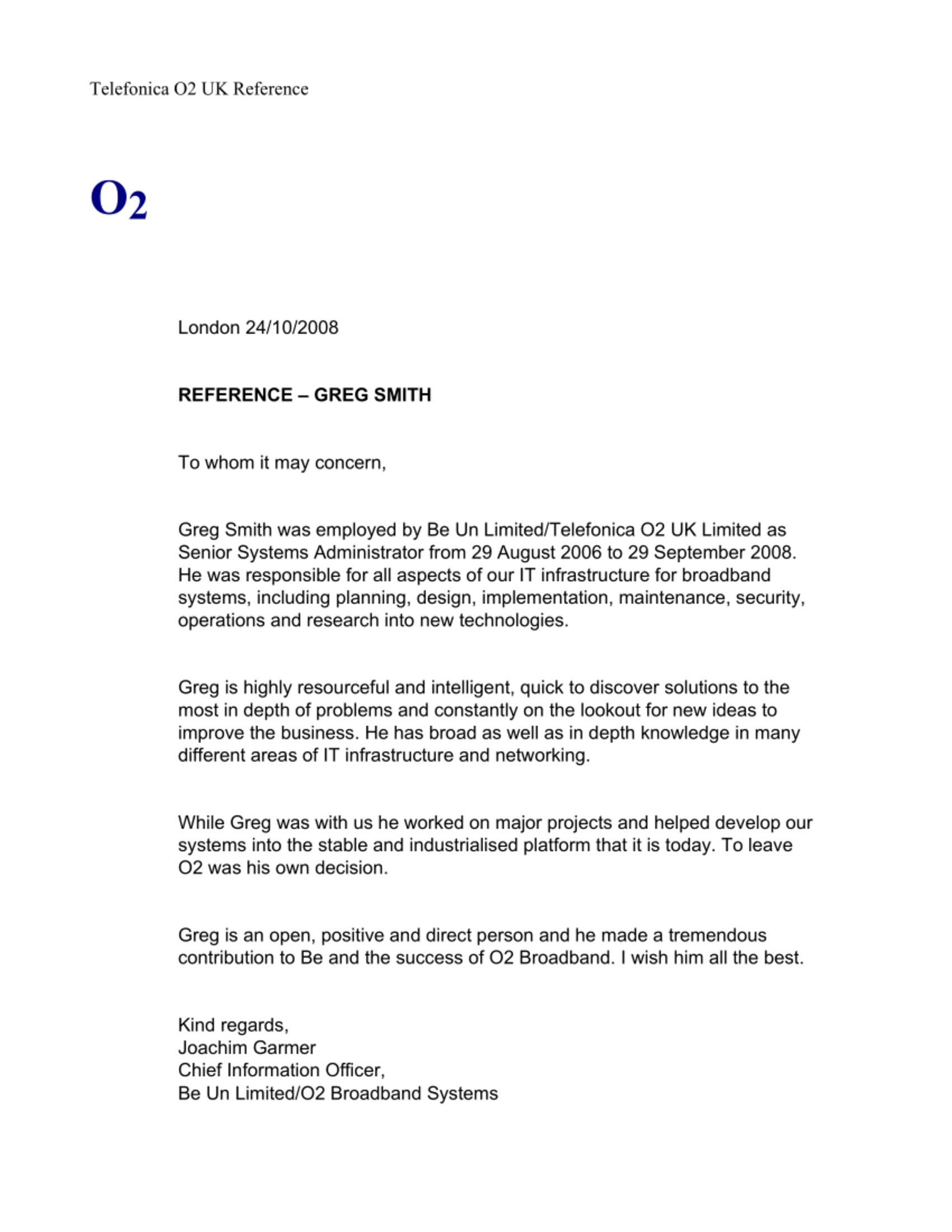 2008 - Telefonica O2 - Joachim Garmer